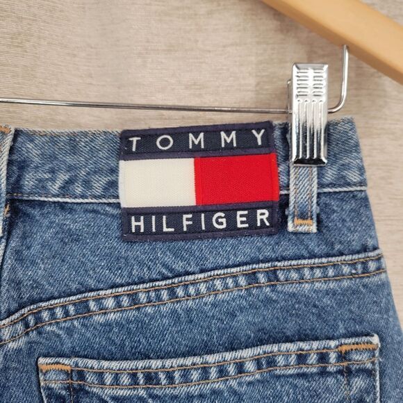 Tommy Hilfiger Perfect T Jeans Vintage Big Back Flag Patch Cotton Women's Sz 10 - Picture 8 of 12